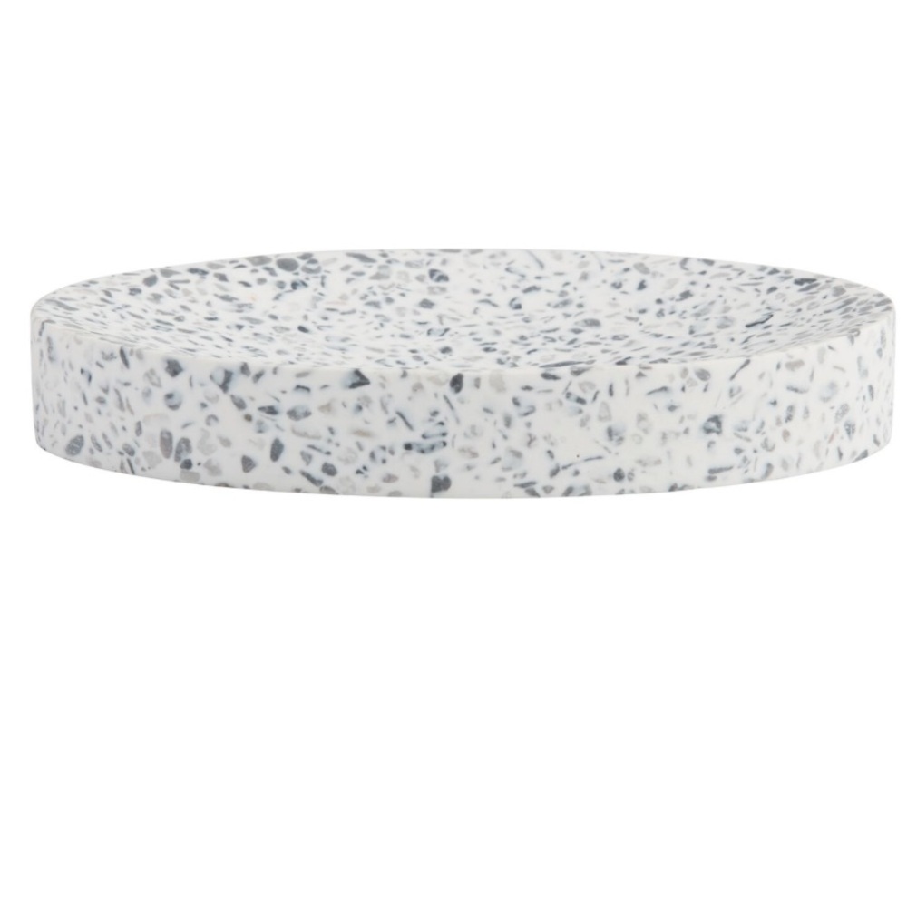 Terrazzo Soap Dish - Grey and White